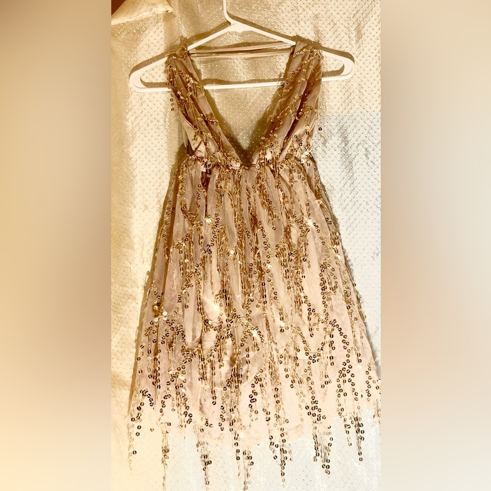 Women’s golden sparkle blouse with cami